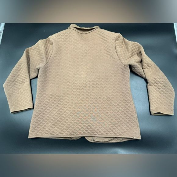 Keneth Too! Women’s Jacket Button Up Collared Quilted Tan Khaki PS Petite Small - Picture 6 of 10